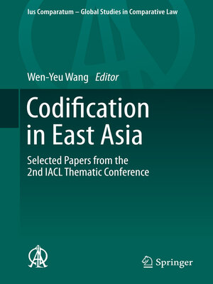 cover image of Codification in East Asia
